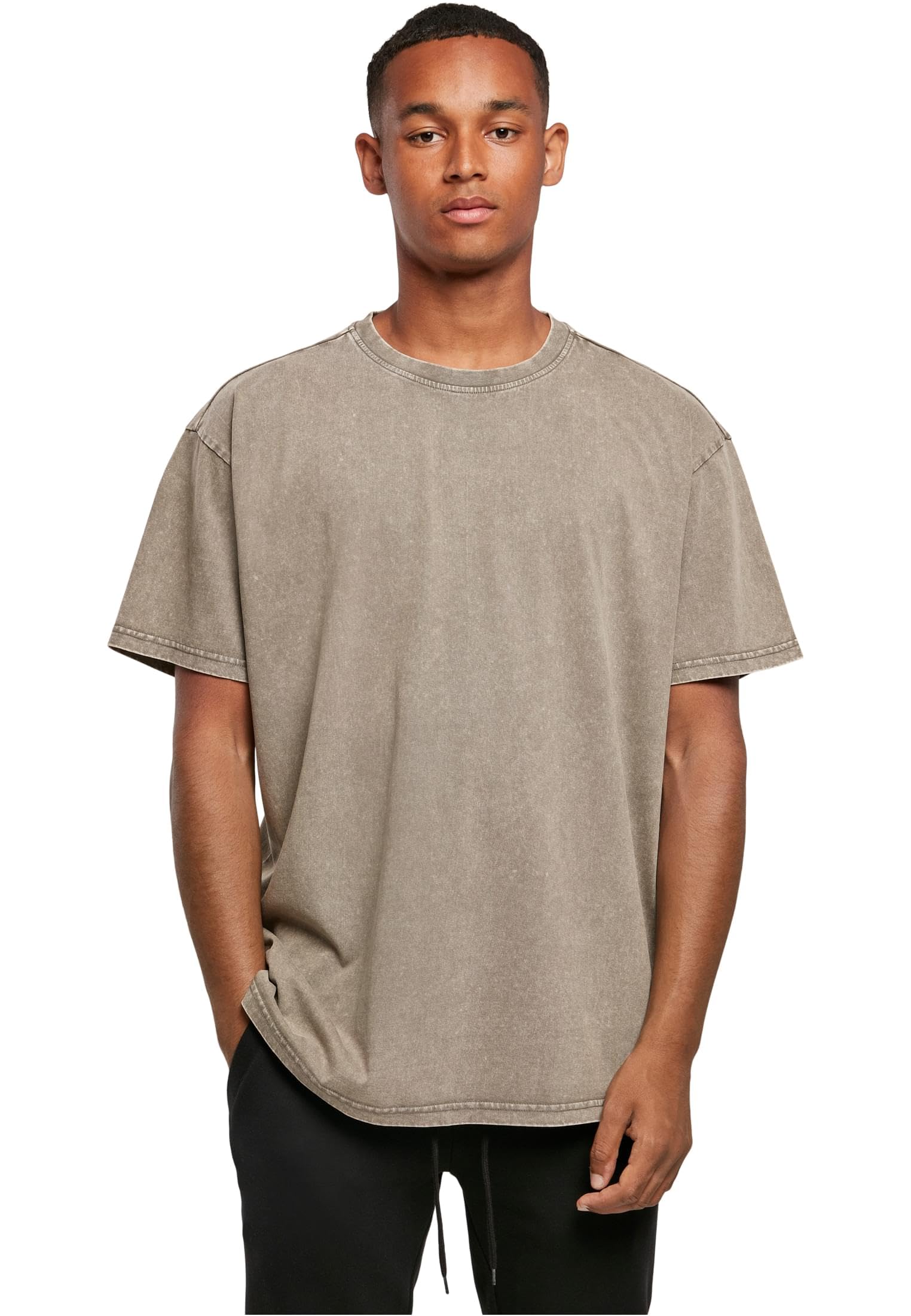 Build Your Brand Herren By189-acid Washed Heavy Oversize Tee T-Shirt