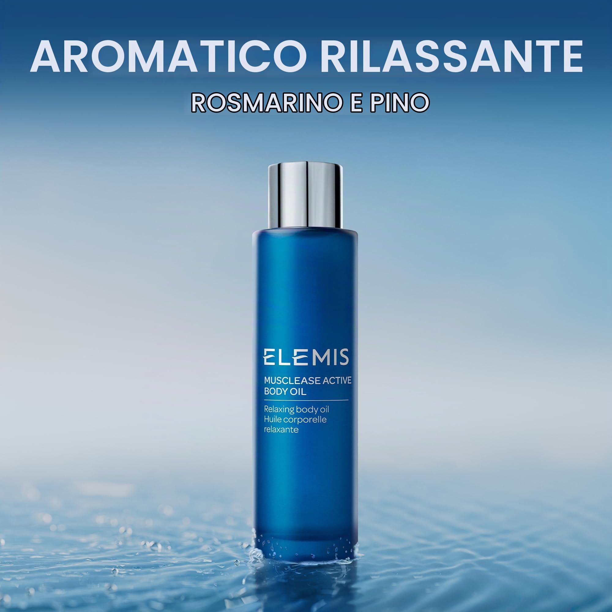ELEMIS Musclease Active Body Oil, Olio Corpo Rilassante 100ml | Olio corpo leggero con rosmarino, pino e alghe, a rapido assorbimento, per rigenerare la pelle e calmare i sensi
