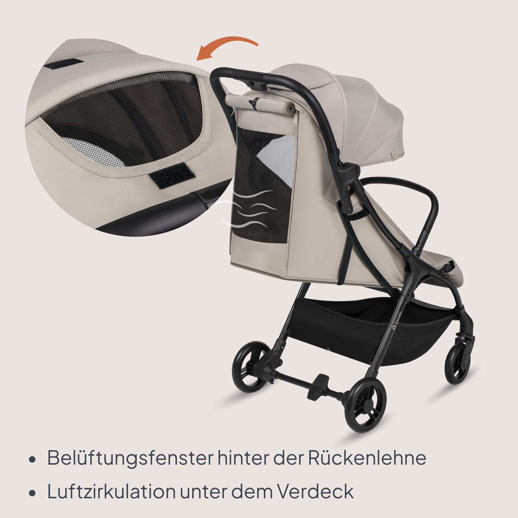 Lionelo Agia Reisebuggy Bis 22 kg, Leichter Buggy Kinderwagen ab 6 Monaten, Klein Zusammenklappbar mit Auto-Fold & Einhand-Faltung, Liegefunktion, Große Sitzfläche, Federung, Großer Einkaufskorb