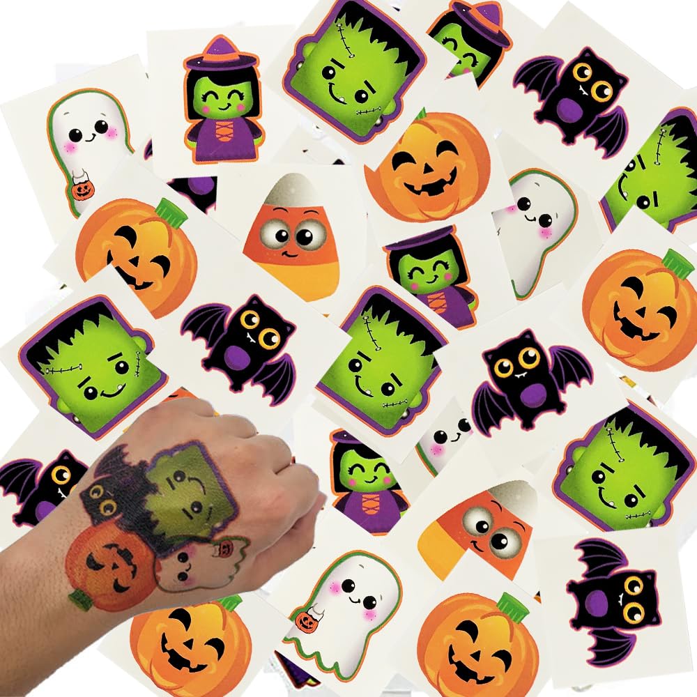 Halloween Temporary Tattoos, Assorted 2-Inch Designs
