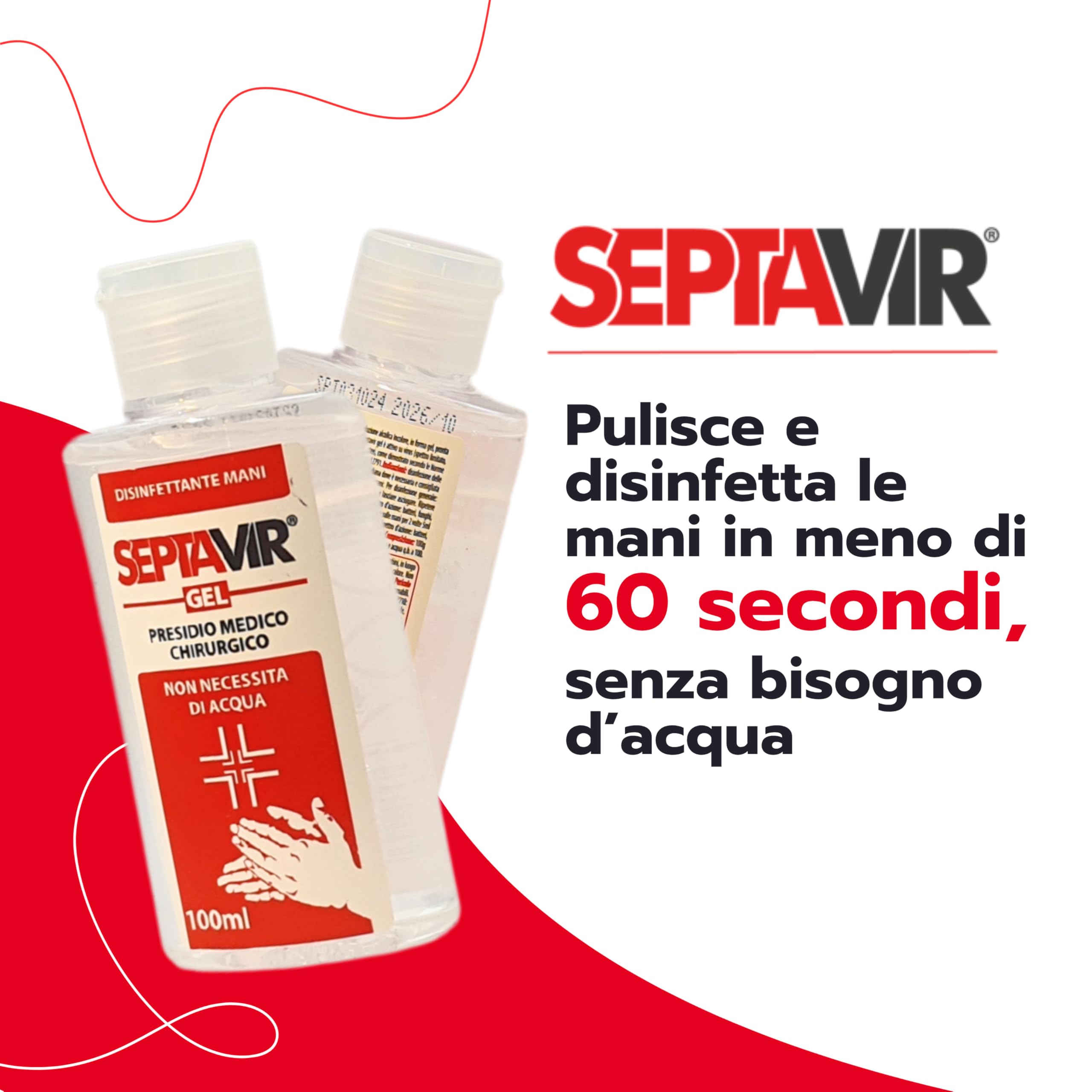 Disinfettante Mani Gel 100ml Pronto all’Uso Presidio Medico Chirurgico Senza Risciacquo