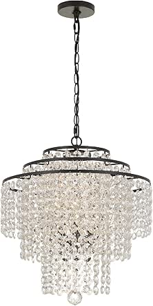 Crystorama Arielle 4 Light Dark Bronze Chandelier