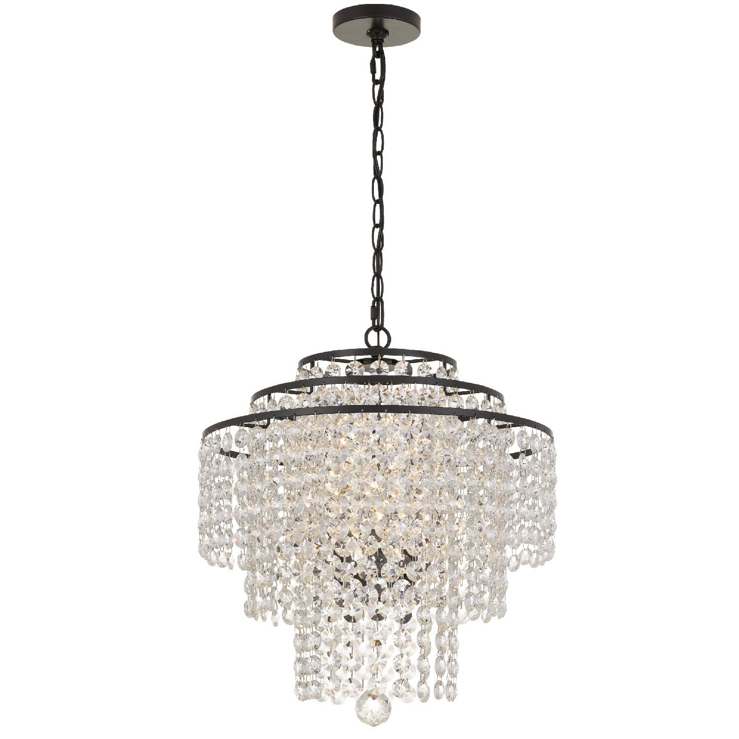 Crystorama Arielle 4 Light Dark Bronze Chandelier