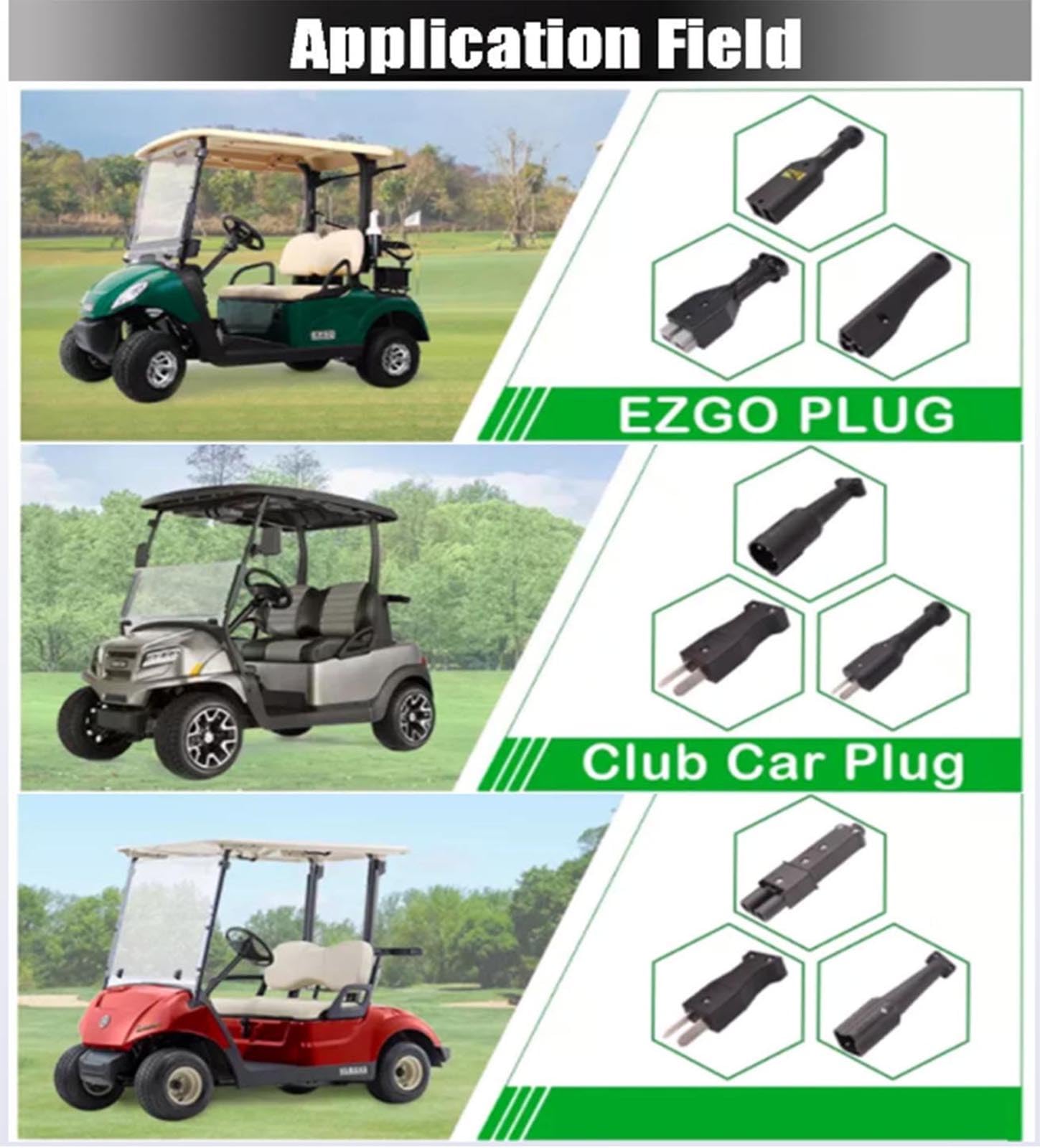 Cargador de Batería para Carrito de Golf de 48 Voltios 6 Amperios, Cargadores Carrito Golf Repuesto para Carrito Golf G19 G22, Cargador Baterías Plomo Ácido con Enchufe de 2 Pines