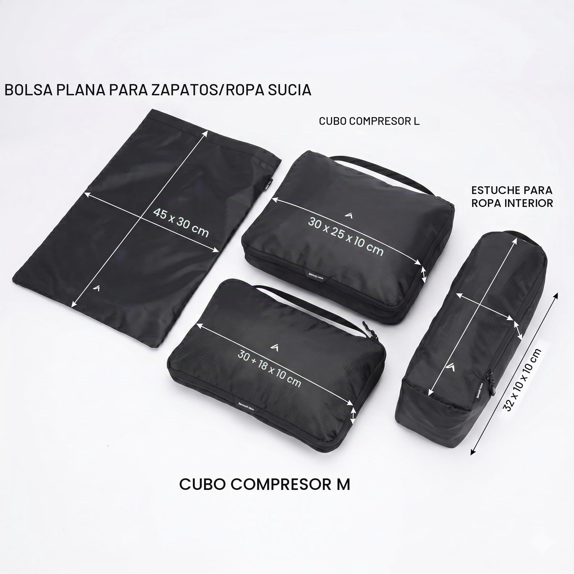 Mochila de viaje y trabajo, mochilas de viaje cabina avion extensible hasta 45x30x25 SET Equipaje de Mano. Backpack para portatil laptop de 15.6"-17" para gimnasio