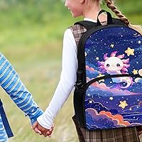 Vista 233 de American Flag Fire Galaxy Pattern Kids Backpack for Boys Girls Elementary Students Bookbag Middle School Bag Lightweight Children Travel Bag