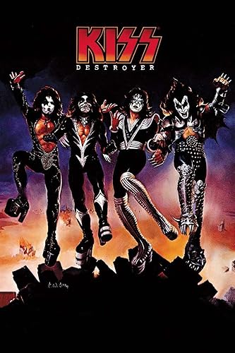 Buyartforless BUY ART FOR LESS - Póster de arte con licencia oficial de Kiss Destroyer, 36 x 24 pulgadas, impresión decorativa, papel de póster,