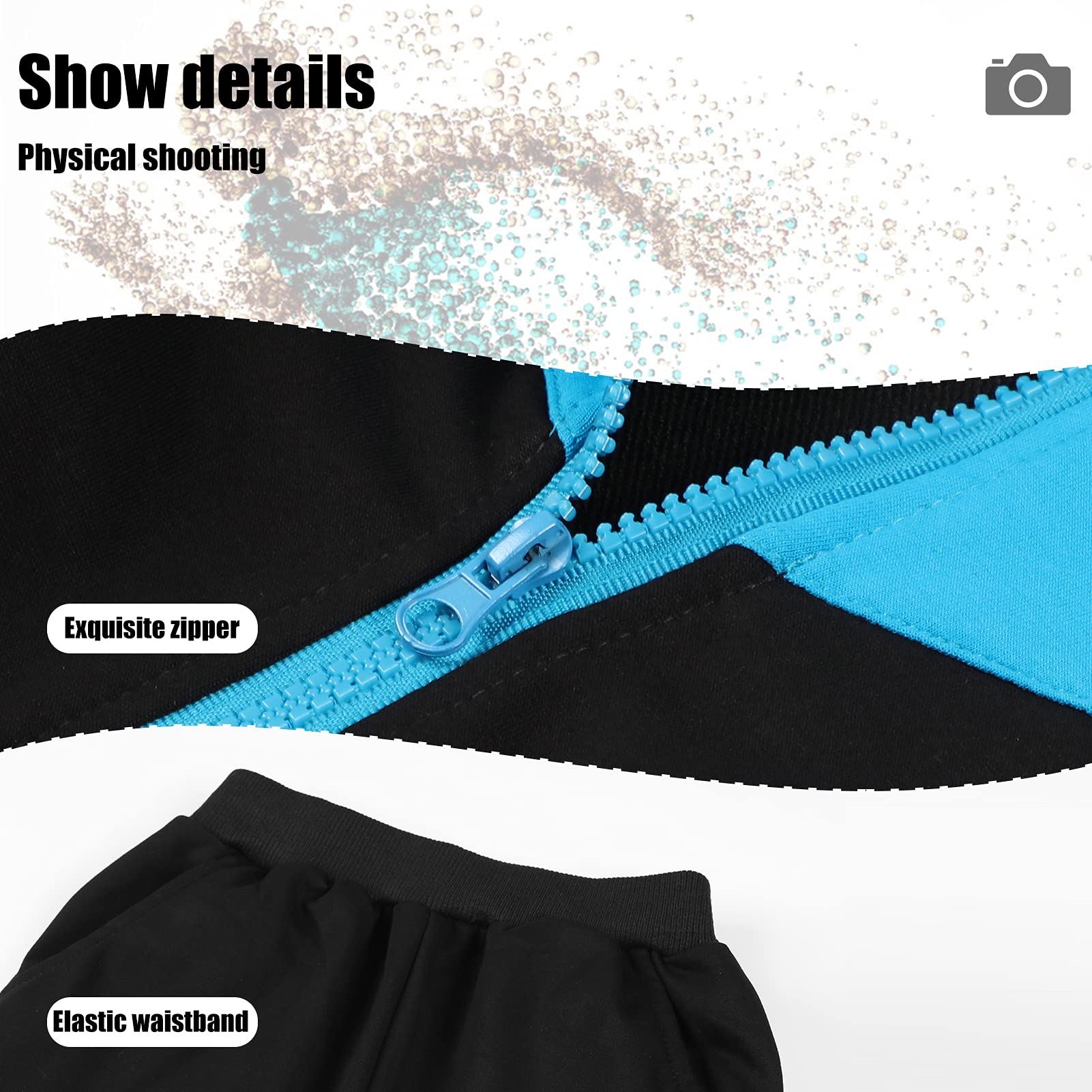 Survêtement Enfant Garçon Ensemble de Sport 3 Piéces Tenue Costume Vêtement de Jogging Sweatshirts
