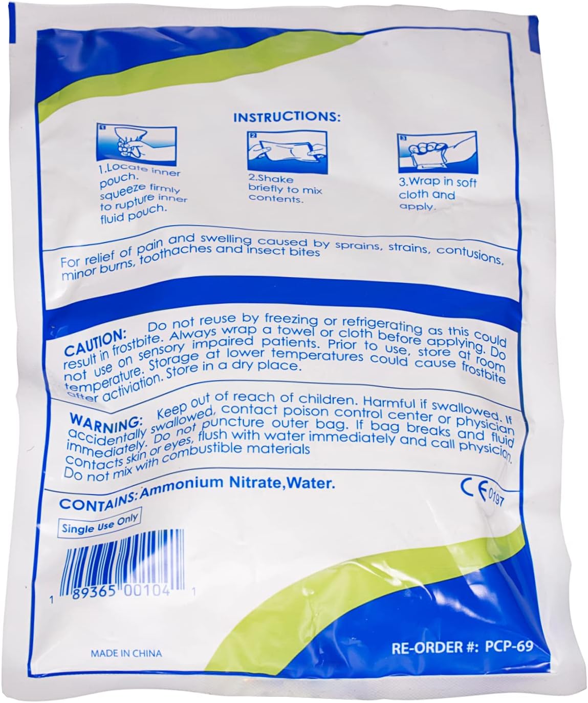 NOVAMEDIC Instant Cold Pack - 24 Count, 6” x 9”, Disposable First Aid Cold Therapy Instant Ice Packs for Injuries, Pain Relief, Swelling, Toothache, Inflammation, Sprains - Includes Woven Cover