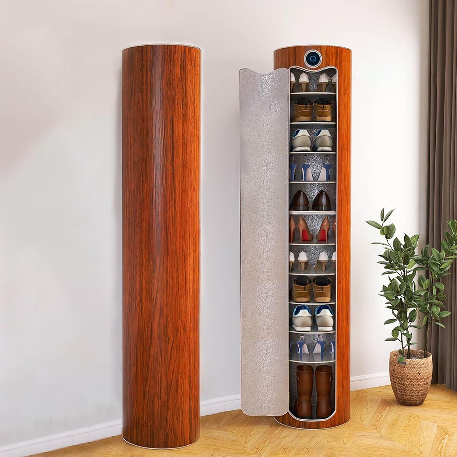 Freestanding Multi-Layer Space Saving Storage Large-Capacity Dustproof Shoe Storage Cabinet，Entryway Shoe Cabinet Orga - Spinning Freestanding Shoe Rack with Adjustable Shelves - Space-Savin