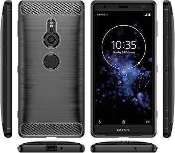 for Sony Xperia XZ2 Case, TPU Shock Absorption Technology Raised Bezel Protective for Sony Xperia XZ2 Phone case Black