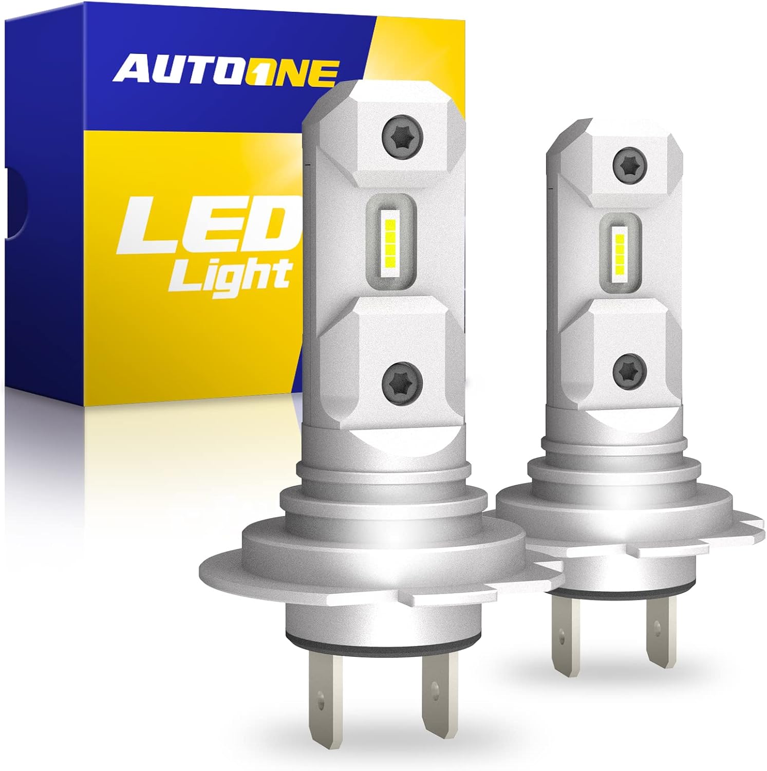 AUTOONE H7 LED Fog Light Bulbs 6500K Plug-N-Play (Pack of 2)