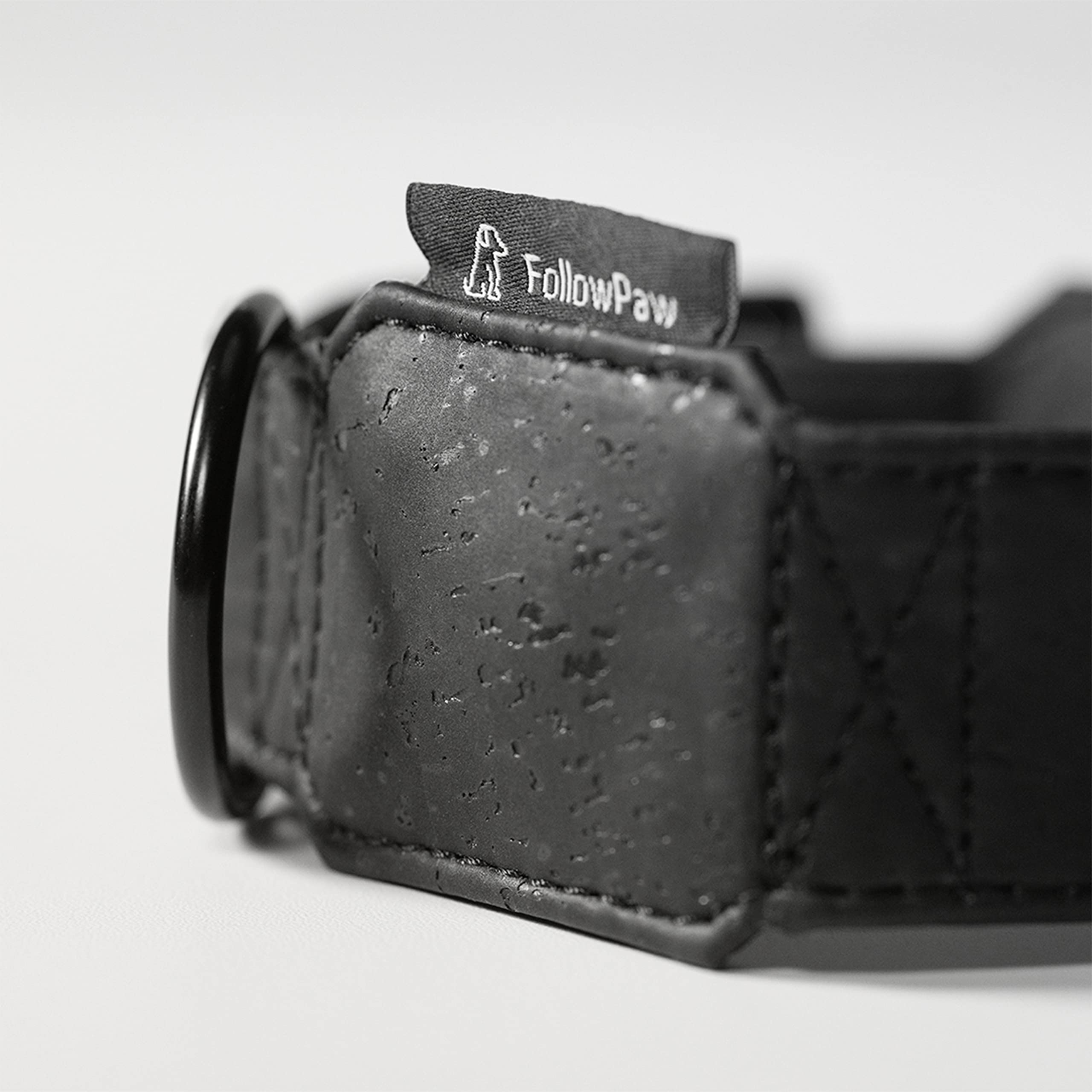 Leder-Hundehalsband Mit AirTag-Fach – Für Kleine Bis Große Hunde & Katzen, Verstellbar, Mit D-Ring – Schwarz, Größe L