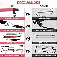 Vista 5 de WHITECLOUDZ Pilates bar kit with Resistance Bands for Home Workout, Pilates Equipment with Upgraded 3in1 Workout bar & 6 Exercise Resistance Bands