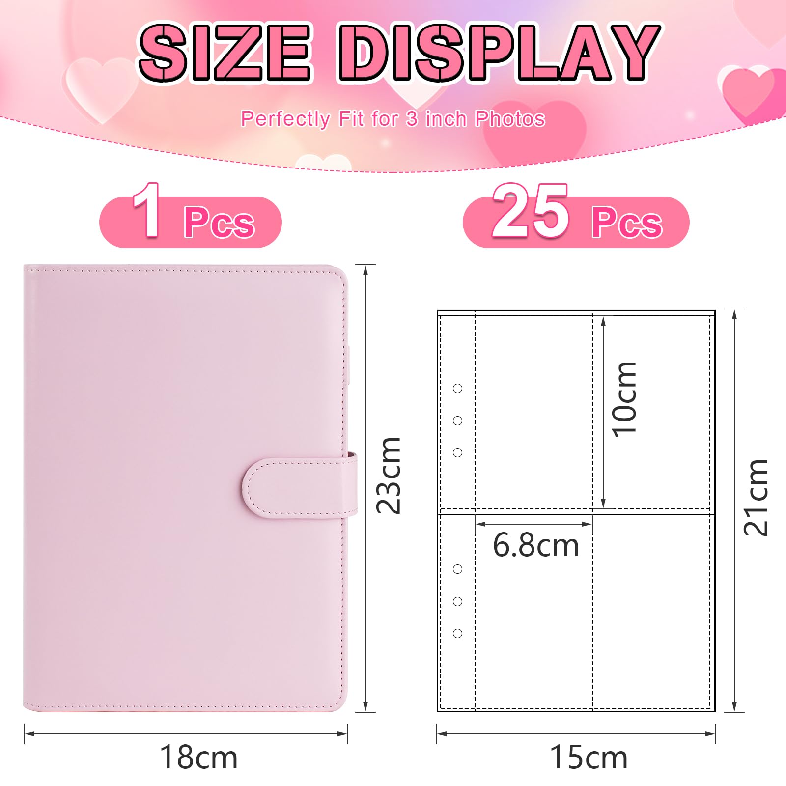 A5 Kpop Photocard Binder, 6 Ring Binder Album with 200 Card Slots - Image 2
