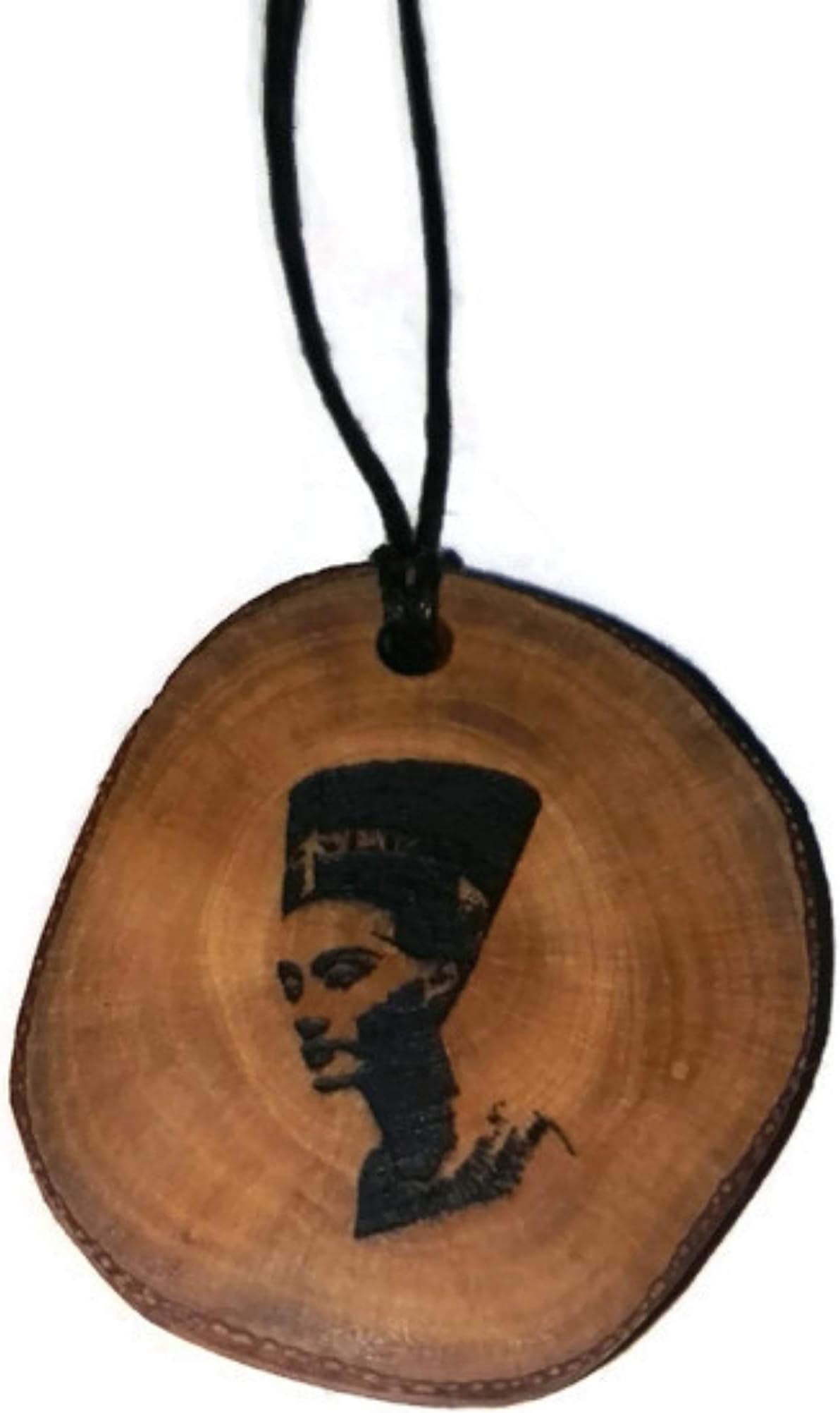 Nefertiti Great Royal Wife Egyptian Car Air Freshener Scented Wooden Oil infused Scented Home Handmade Engraved Personalised