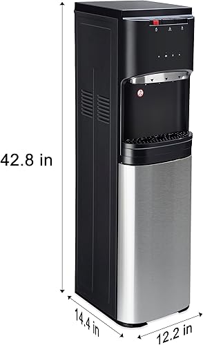 Miniatura 7 de Euhomy Dispensador de agua de carga inferior autolimpiante, con luces UV, enfriador de agua de acero inoxidable para el hogar, oficina, sala de