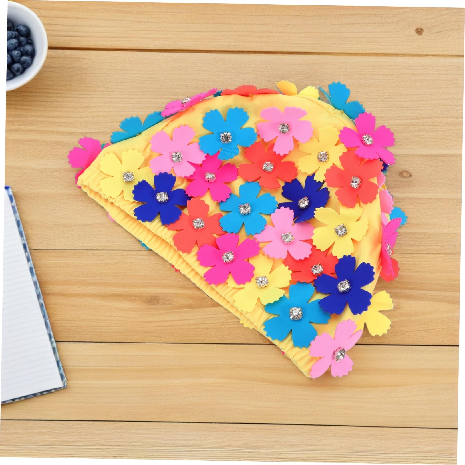 Bonnet de Bain à Fleurs Imitation 2pcs Nylon Femme Fête