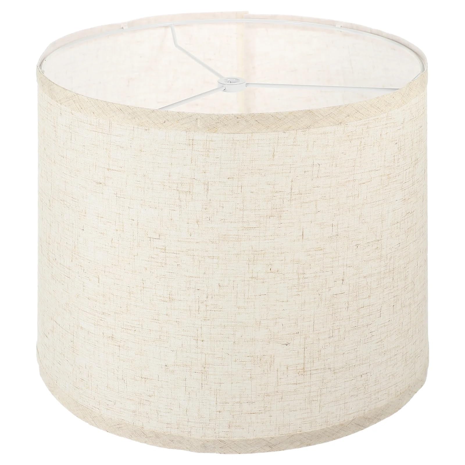 Rgoemhj Beige Round Linen Lamp Shade Table Shades For Lamp