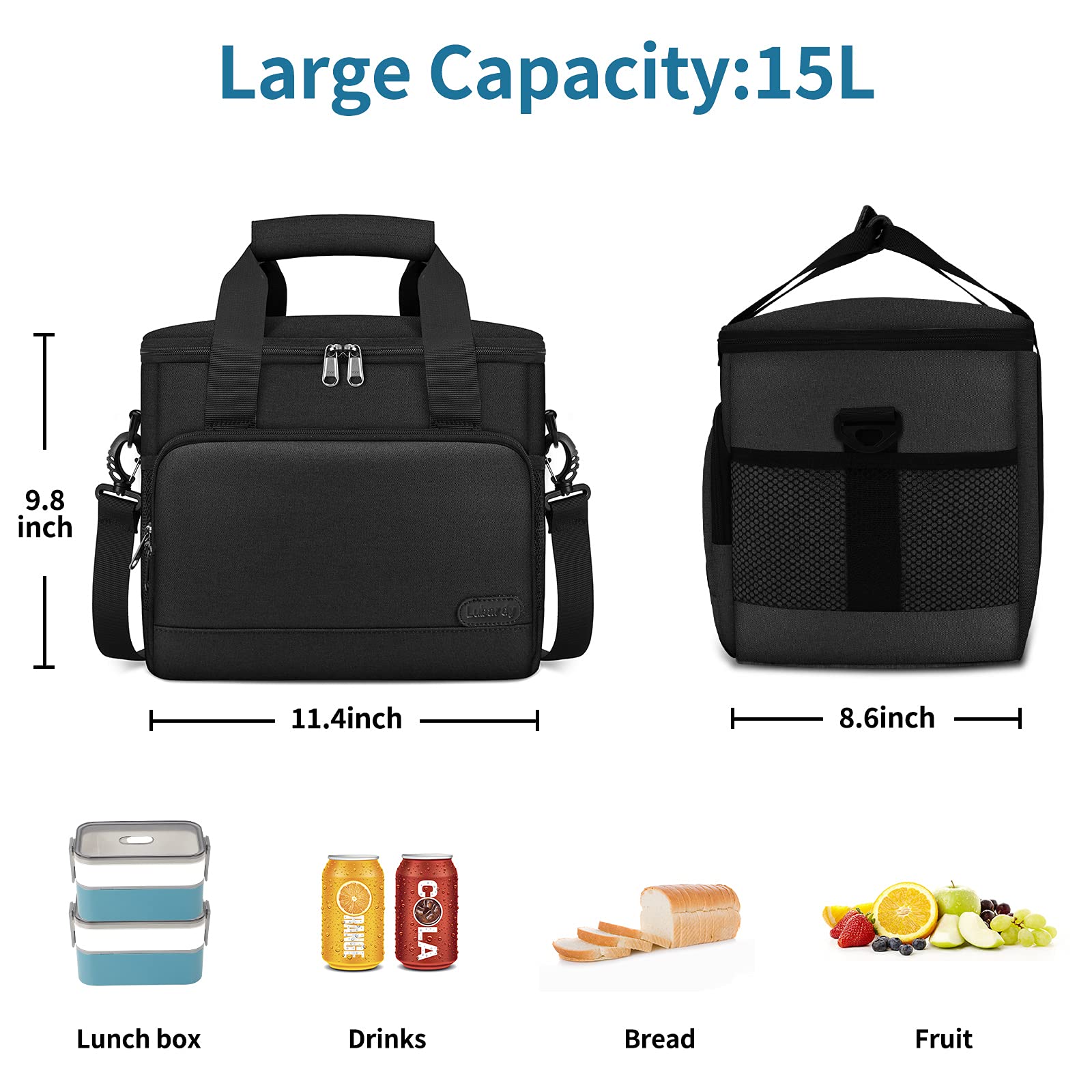 maisonware 15l insulated lunch box and cooler bag