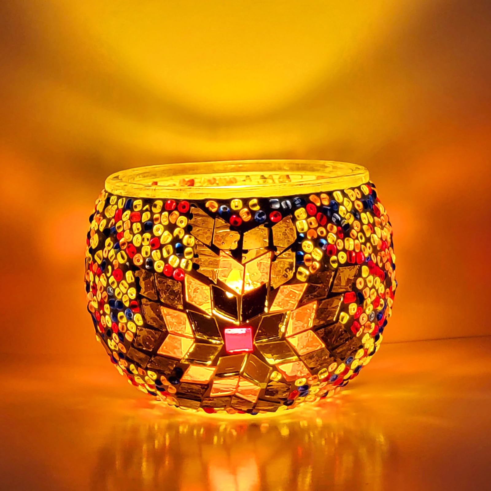 Bougeoir mosaïque turque DIY : veilleuse enfant et déco table