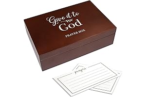 Lillian Rose Inspirational Box for up to 30 Answered Prayer Card, 4.25 inches, Brown