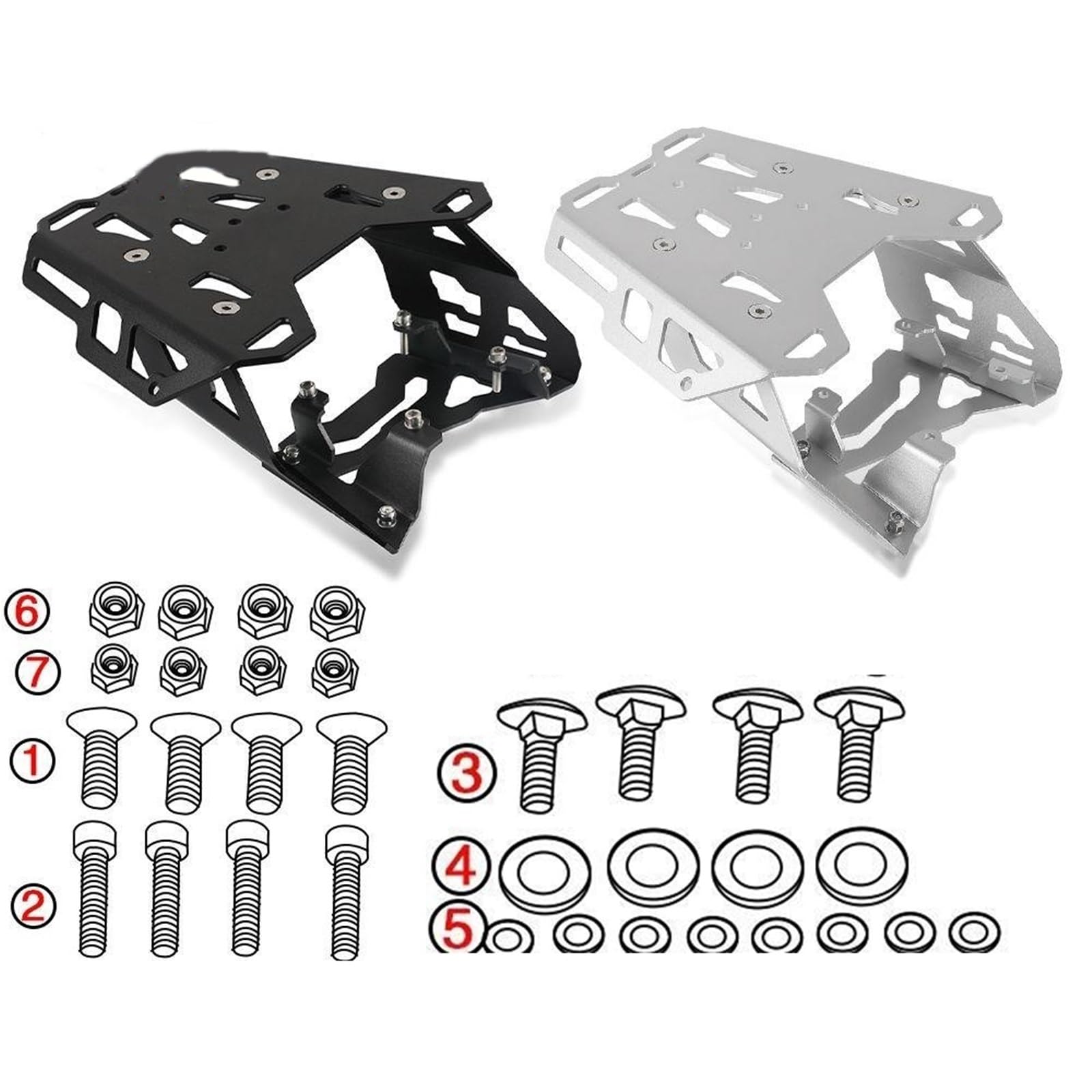 Portapacchi Posteriore Tie Imbottiture Supporto Mensola Della Cassa Tronco Telaio Staffa Piastra Per Yamaha Tenere 700 T7 Rally 2019-2020-2021