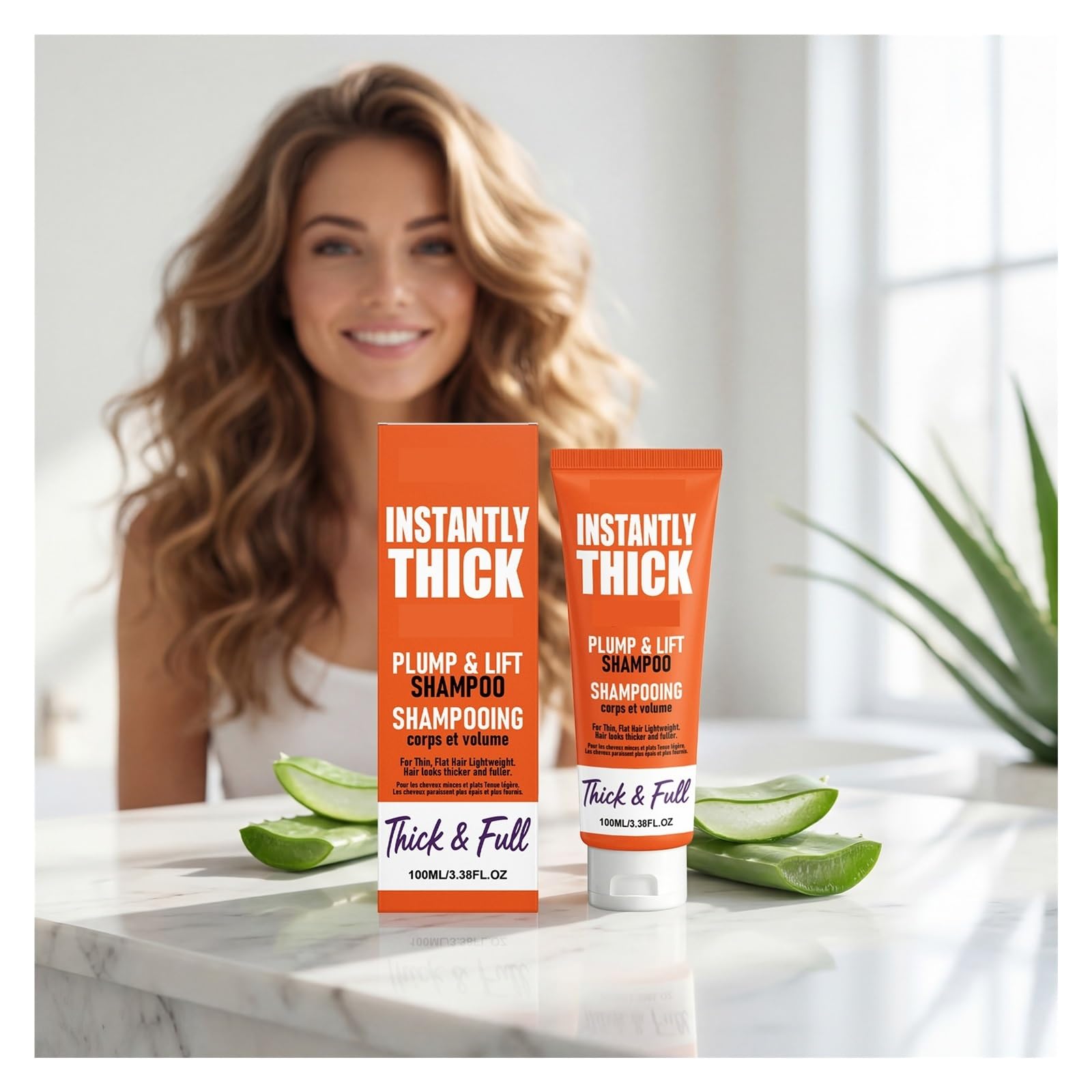 Champú ligero y voluminizador | Limpia suavemente el cabello y evita que se vuelva plano.(2pcs)