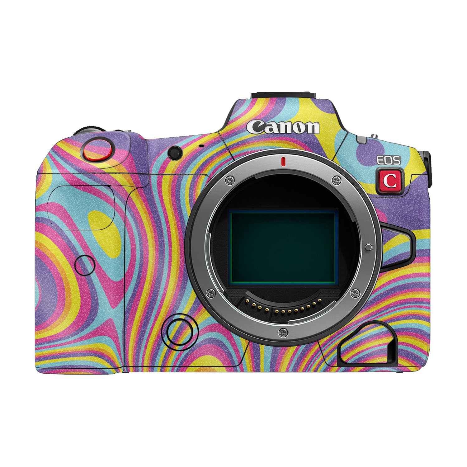 Glossy Glitter Camera Skin Compatible with Canon EOS R5C (2022) - Gobstopper - Premium 3M Vinyl Protective Wrap Decal Cover - Easy to Apply | Crafted in the USA by MightySkins