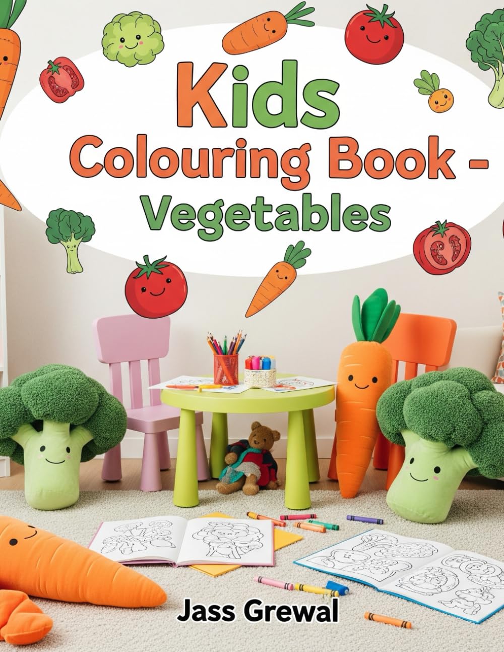 A Coloring Garden of Fun: Engage your child's creativity with delightful vegetable illustrations