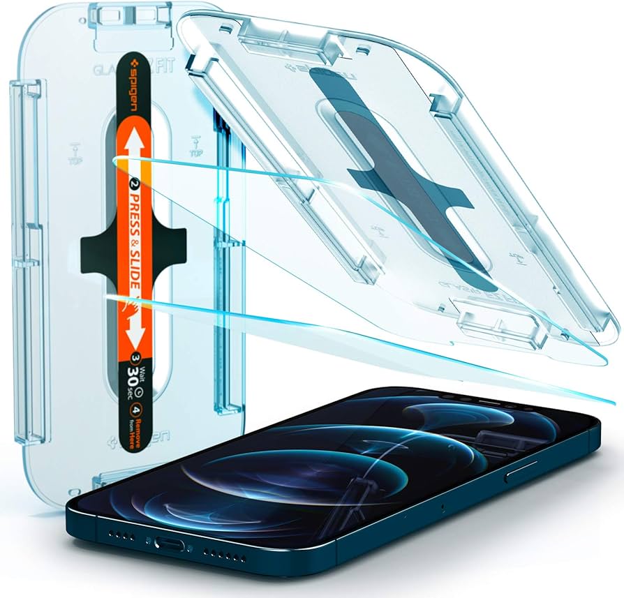 Amazon.com: Spigen Tempered Glass Screen Protector [GlasTR EZ FIT