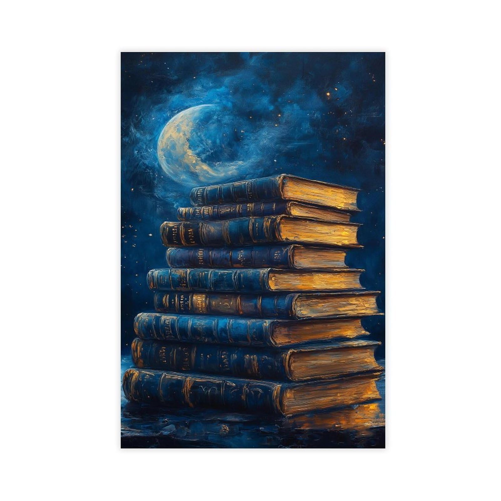 Bareronor Bookish Canvas Poster for Living Room Decor Gift