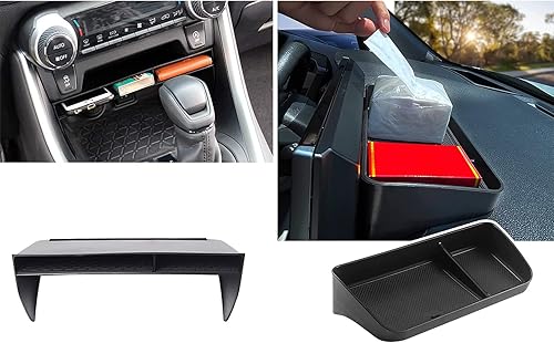 Miniatura 1 de Jaronx Organizador de consola central compatible con Toyota RAV4 2023 2022 2021 2020, organizador de consola, 2 cajas de almacenamiento secundario +
