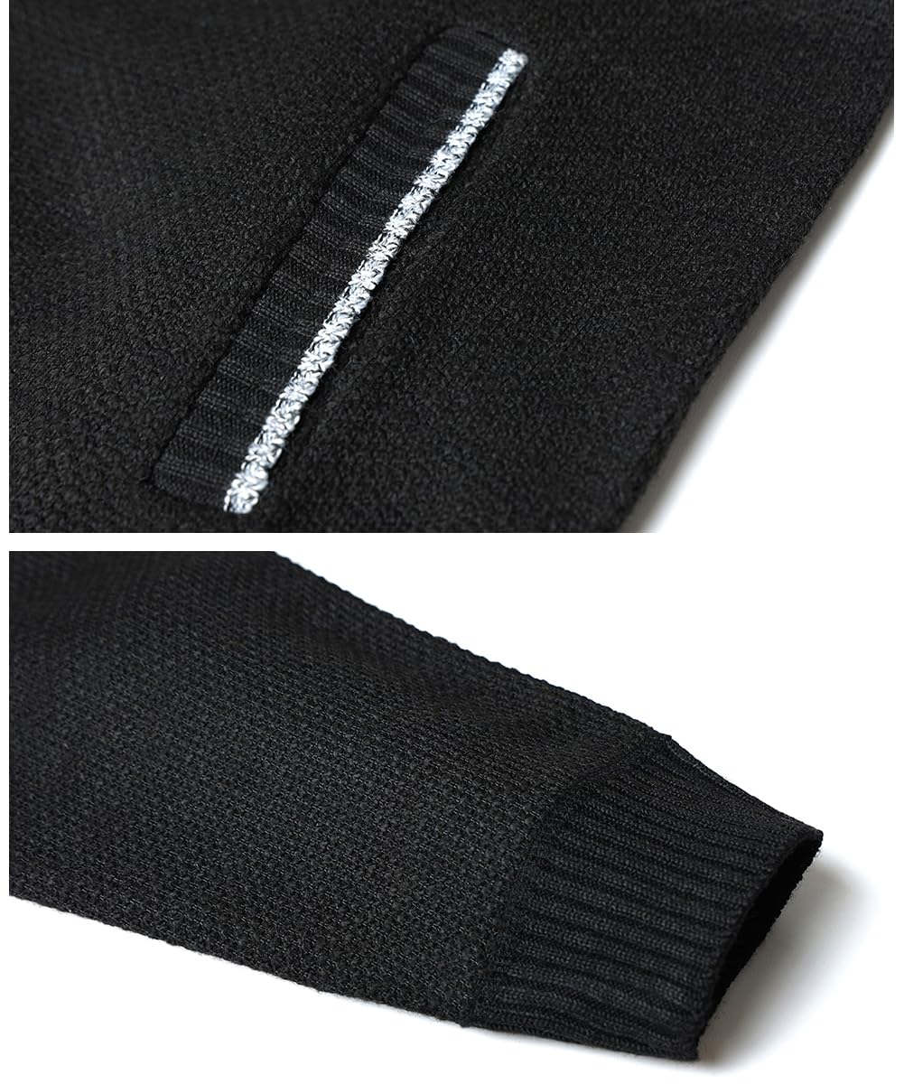Cárdigan de Punto para Hombre Otoño Invierno Cálido Chaleco de Algodón Casual suéter Grueso con Cremallera