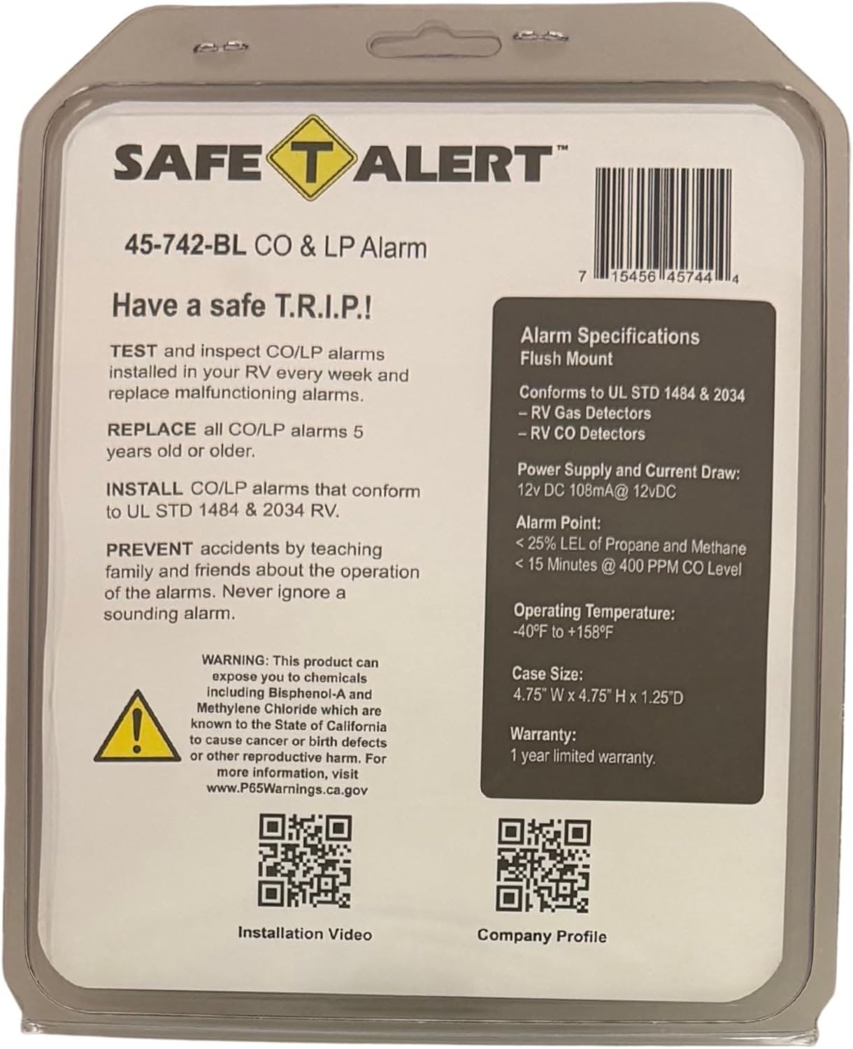 Combination Carbon Monoxide/Propane