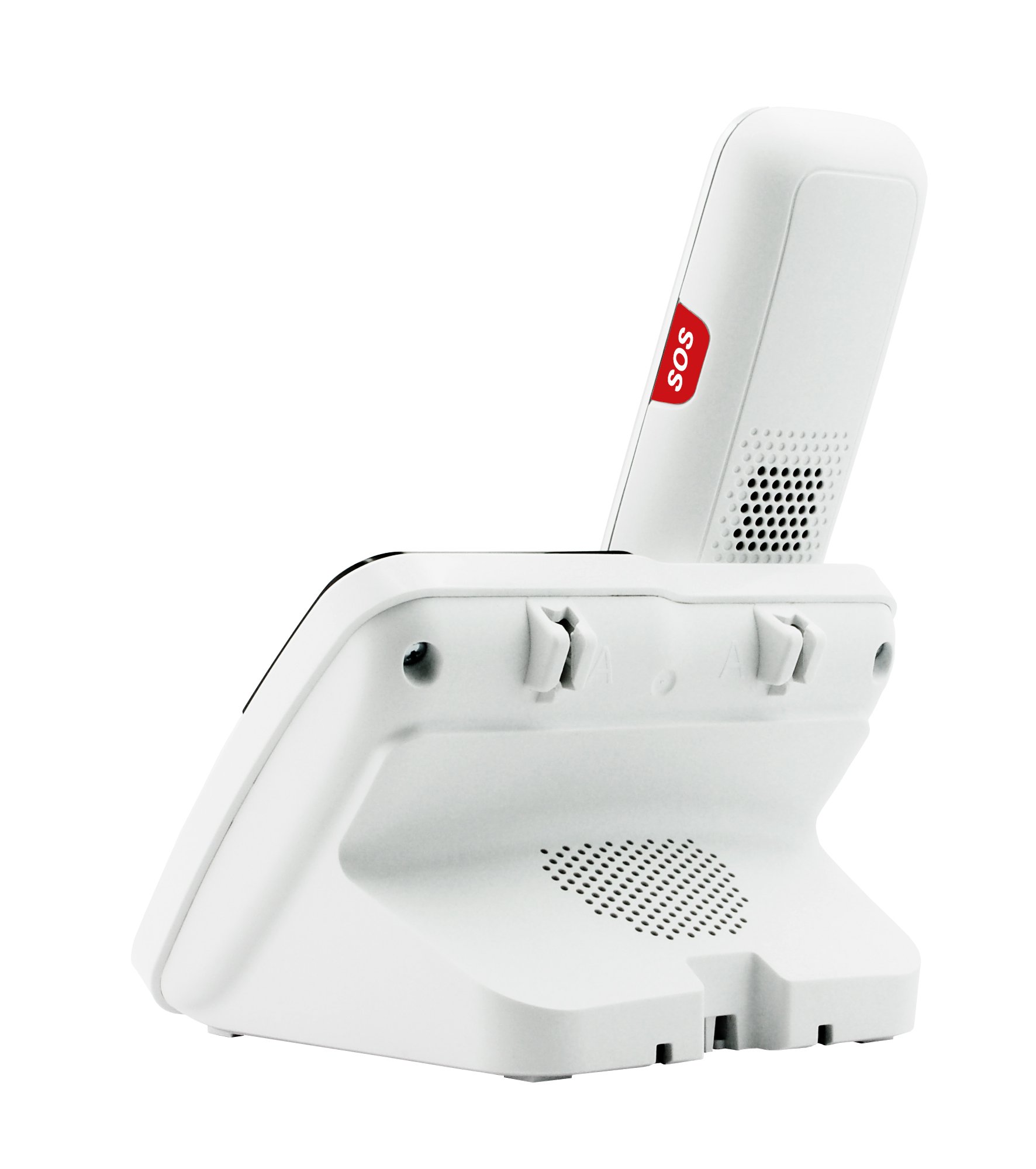 Geemarc Amplidect 295 SOS Pro - Teléfono Inalámbrico Amplificado y Medallón SOS con Contestador y Teclas Grandes para Personas Mayores - Pérdida Auditiva Baja o Moderada