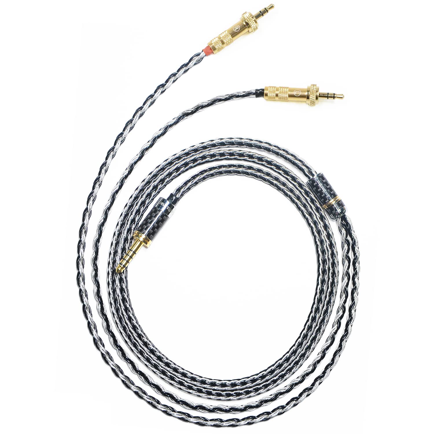 16 Strands 7N Single Crystal Copper/Silver Mixed Headphones Replacement Cables 4Pin XLR/2.5mm/4.4mm Balance for Sony MDR-Z7 MDR-Z7M2 MDR-Z1R (4.4mm Plug)