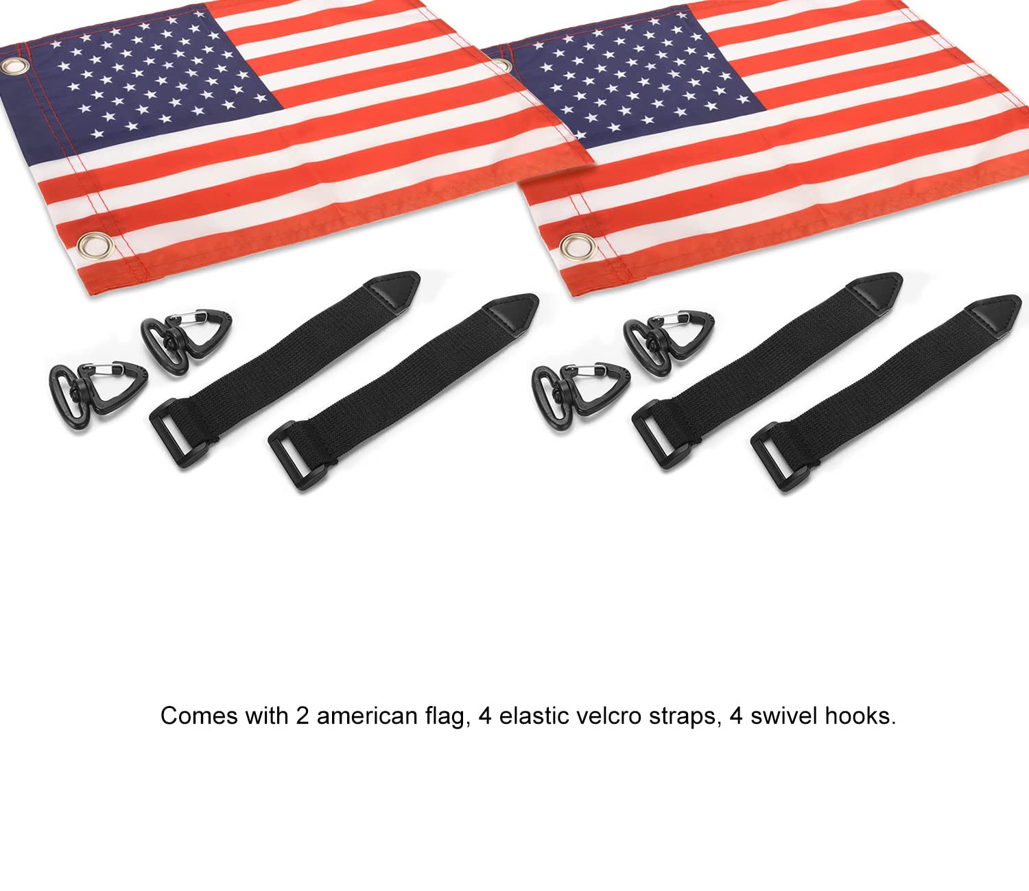 MOTAIN Golfwagen-Flaggenhalter – 2 Stück Mit Handicap-Flagge (15,2 X 22,9 Cm) & Elastischen Bändern