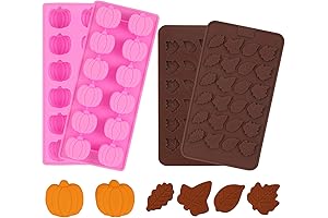 4 Pieces Halloween Thanksgiving Fall Maple Leaf Pumpkins Candy Chocolate Molds
