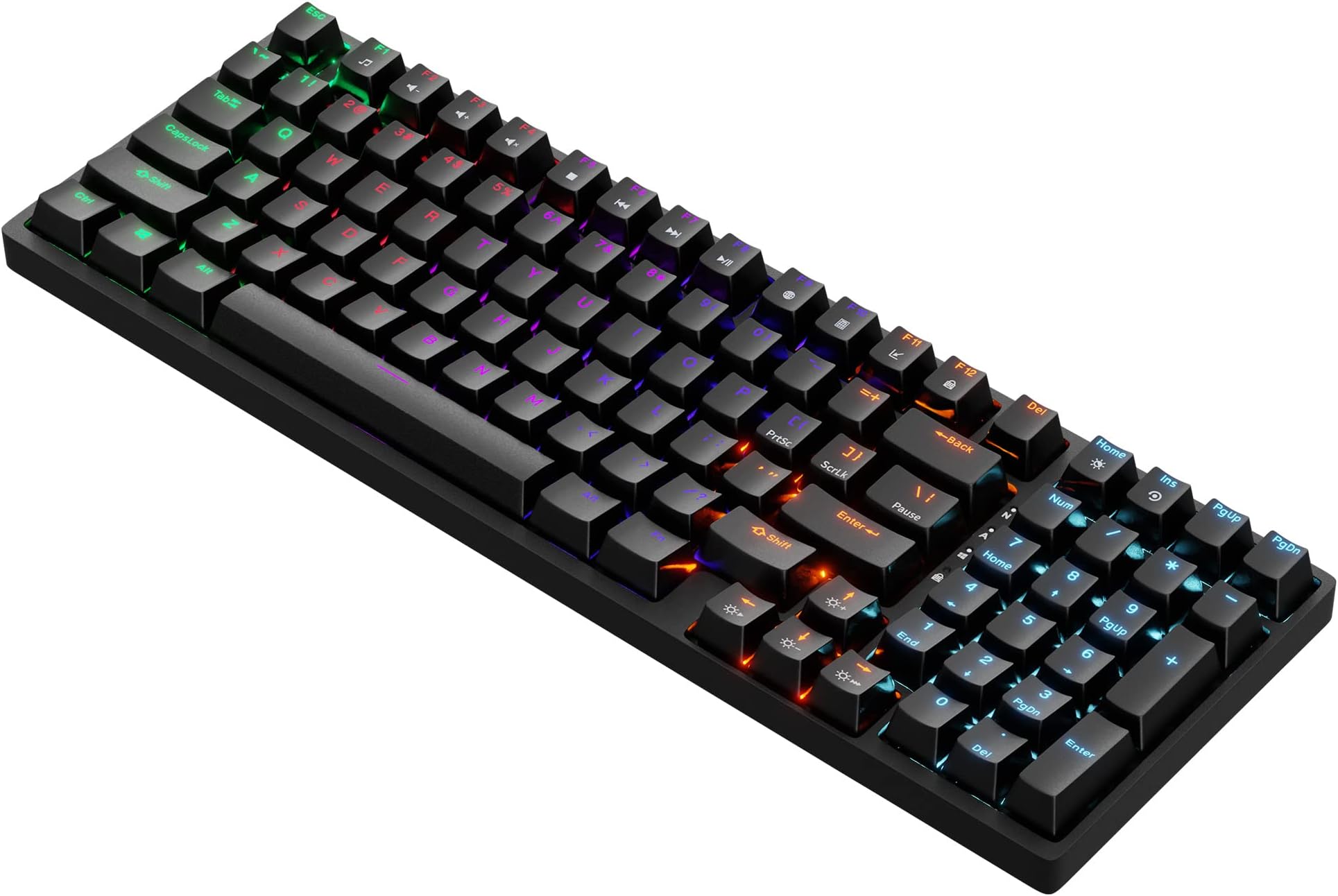 ZEBRONICS Nitro PRO Outemu RED Switch Type C Gaming Mechanical Keyboard with Software Customization for Macros, RGB LED, 1000Hz Polling Rate, Detachable Braided USB C Type Cable & Key Removal Tool