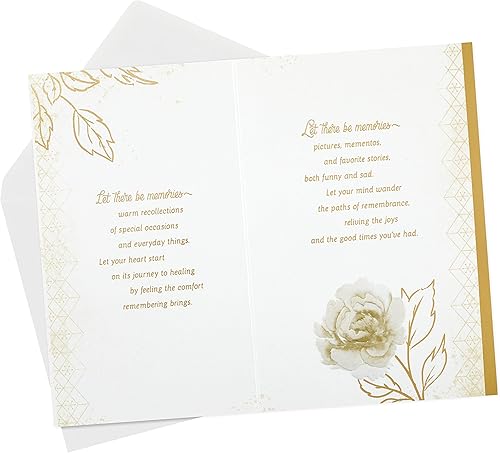 Miniatura 3 de Hallmark Tarjeta de condolencias (Let There Be Memories) (5RZB2134) y tarjeta de condolencias de firma (mariposas)