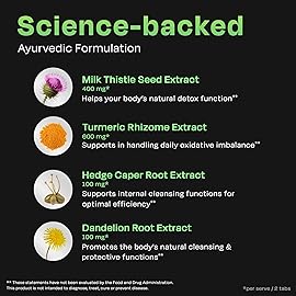 Auric Herbal Liver Support Supplement | Milk Thistle (Silymarin), Turmeric, Garlic, Ginger for Liver Health | Advanced Detox & Cleansing Formula for active Liver | 80 Tablets | Plant Based Gluten-Free