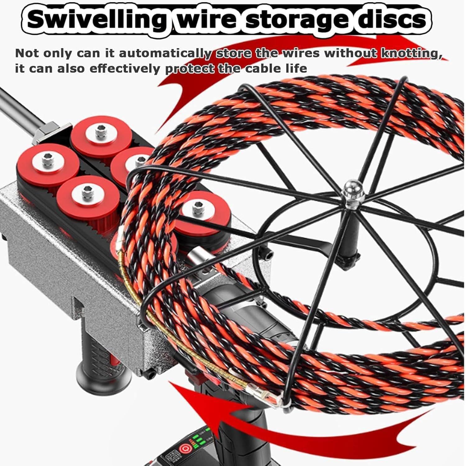 Enhebrador De Agujas Para Electricista Totalmente Automático, Tirador De Cables, Enhebrador De Agujas Eléctrico Con Batería De Litio, Velocidad De Tracción De Cables 40 M/Min,1Battery-37500mah