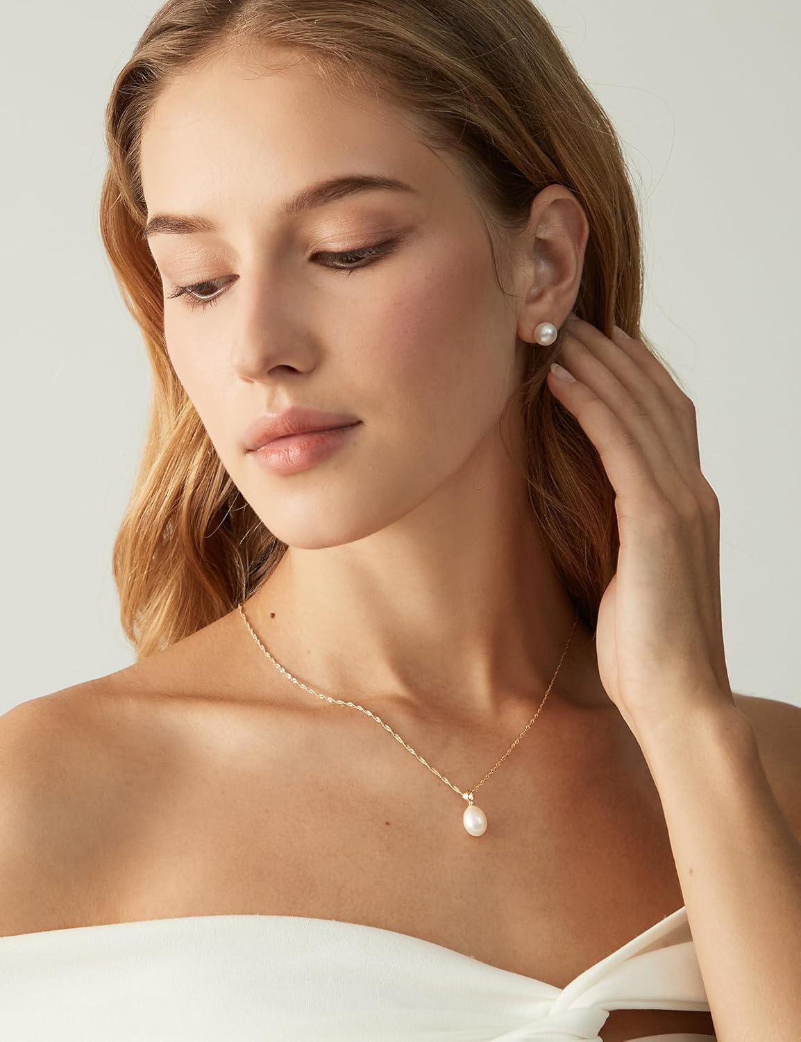 EAMTI Pearl Necklaces for Women Trendy 925 Sterling Silver Freshwater Cultured Single Pearl Necklace Dainty Pendant Necklace - Image 6