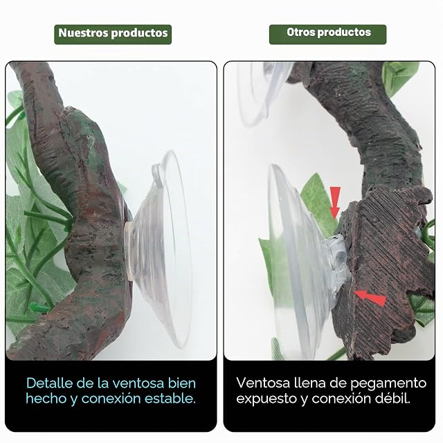 Foto 5 de 8 de AQUA KT Terrario de Rama de Esquina de Reptiles con Ventosa para Escalada de Serpientes y lagartos Anfibios