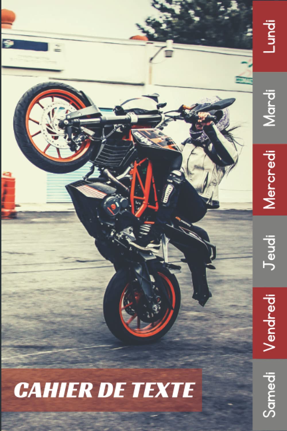 Cahier De Texte: Moto 2021 2022 Pour CP, CE1, CE2, CM1, CM2 Pratique Pour Toutes Les Matières (French Edition)