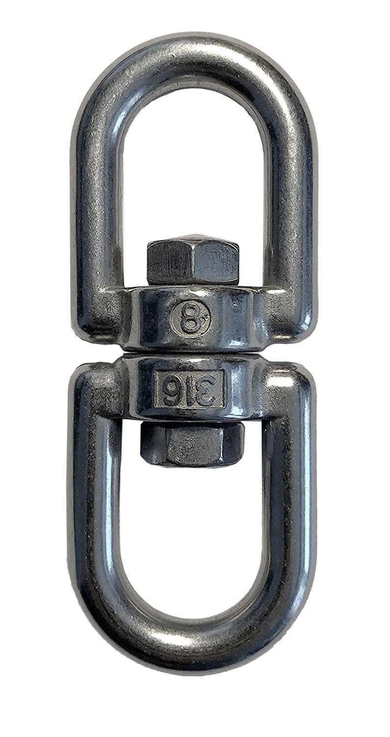 Stainless Steel Swivel Eye Eye 8MM - Marine Grade Mooring Fitting, 1600KG Capacity