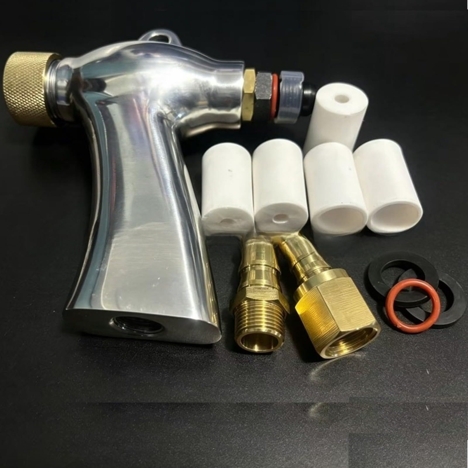 Dispositivo de chorro de arena ergonómico de mano con boquilla de cerámica de 6 x 21 x 35 mm, salida de arena estable gracias a un sellado preciso, herramienta ideal para el tratamiento de