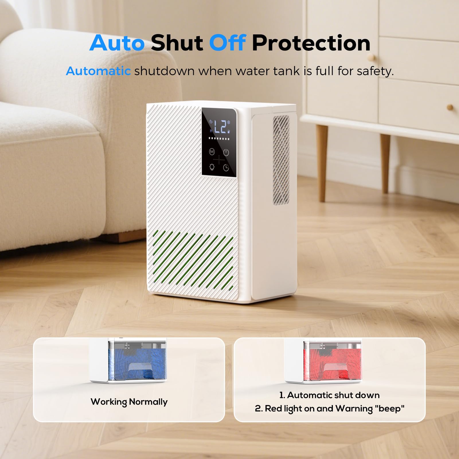 Dehumidifiers For Home Large Room Basement,2.5L Dehumidifier With Drain - View #12