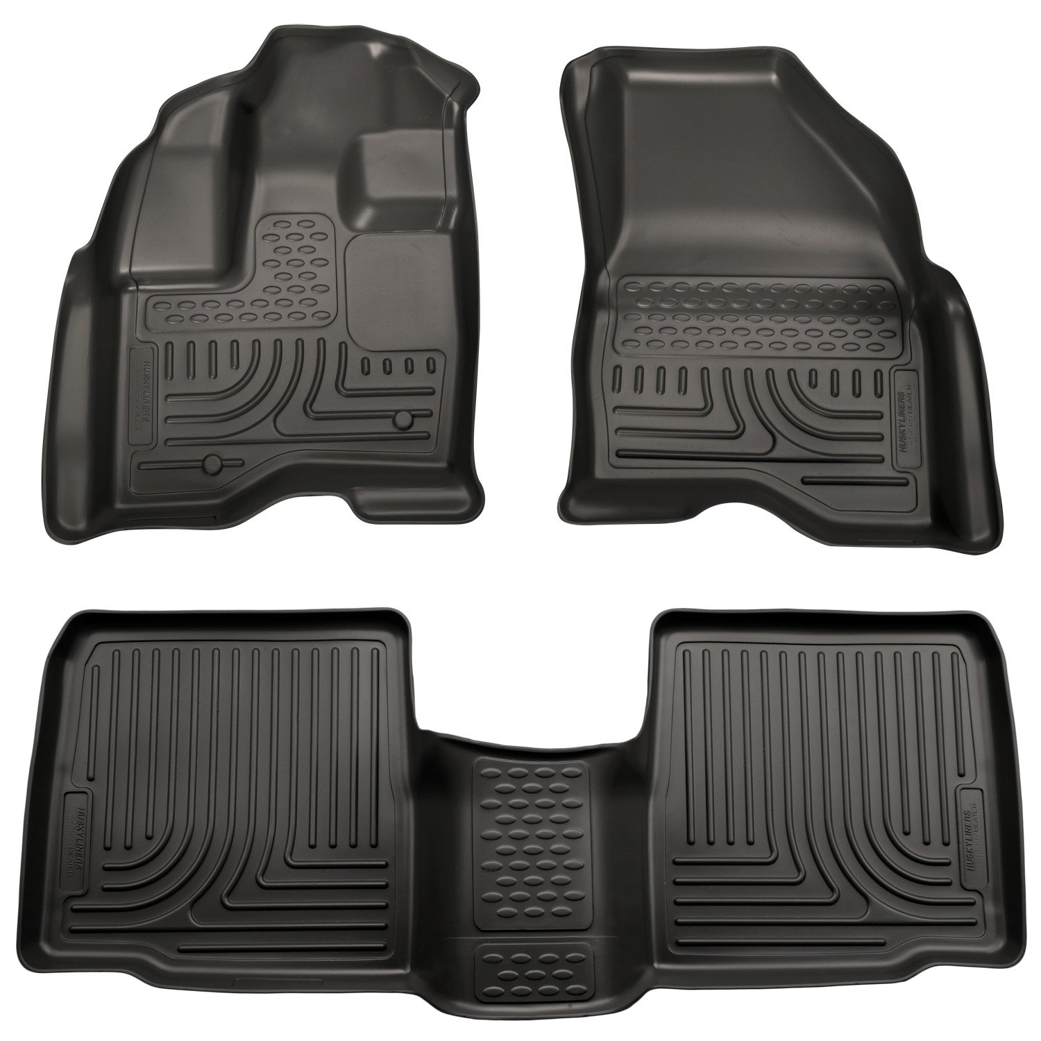 Husky Liners Weatherbeater Floor Mats | Fits 2010-2019 Ford Taurus | Front & 2nd Row, 3-pc Black - 98701